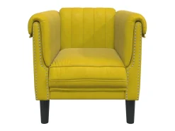 Sillón de terciopelo amarillo