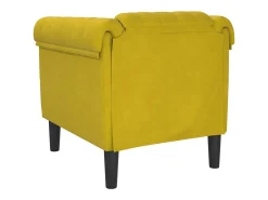 Sillón de terciopelo amarillo