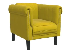 Sillón de terciopelo amarillo