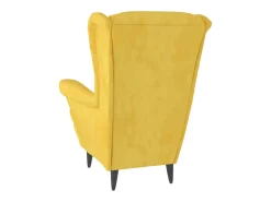 Sillón de terciopelo amarillo mostaza