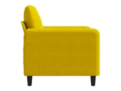Sillón de terciopelo amarillo 60 cm
