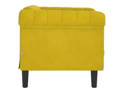 Sillón de terciopelo amarillo ES121886