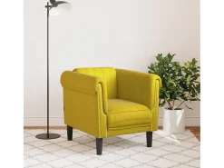 Sillón de terciopelo amarillo ES121886