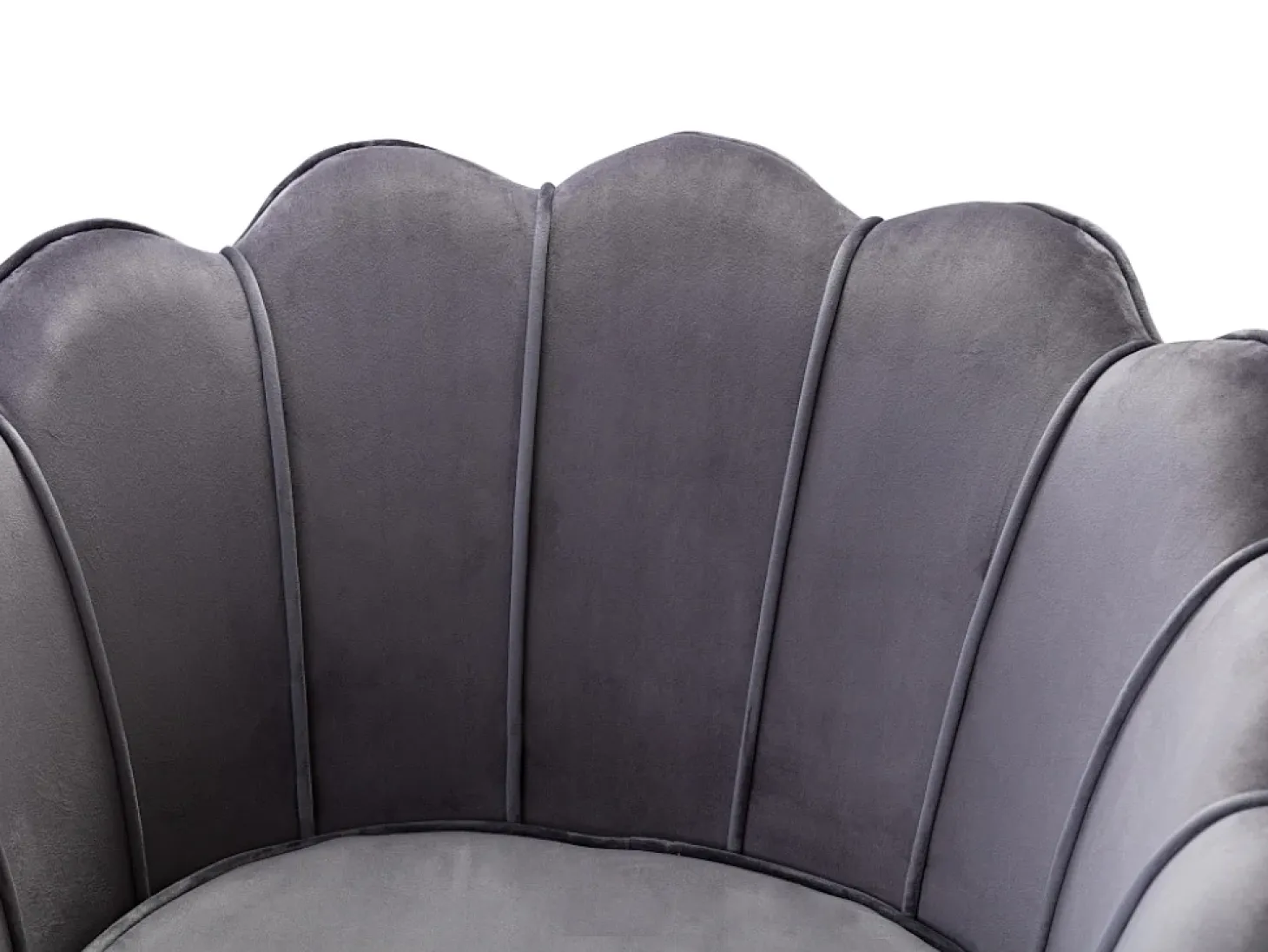 Sillón de terciopelo antracita patas doradas DANDELION