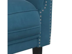 Sillón de terciopelo azul