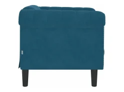 Sillón de terciopelo azul