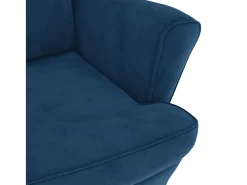 Sillón de terciopelo azul