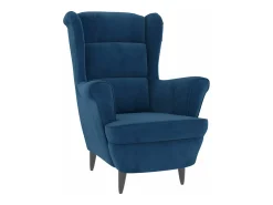 Sillón de terciopelo azul