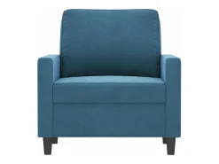 Sillón de terciopelo azul 60 cm PWFG98338