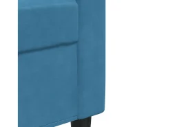 Sillón de terciopelo azul de 60 cm