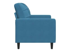 Sillón de terciopelo azul de 60 cm
