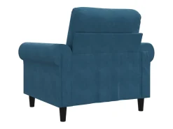 Sillón de terciopelo azul 60 cm