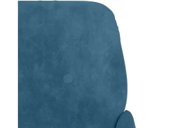 Sillón de terciopelo azul 62x79x79 cm