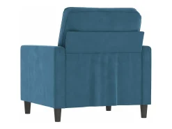 Sillón de terciopelo azul 60 cm