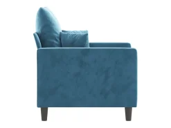Sillón de terciopelo azul 60 cm
