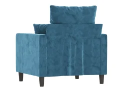 Sillón de terciopelo azul 60 cm