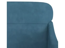Sillón de terciopelo azul 63x76x80 cm