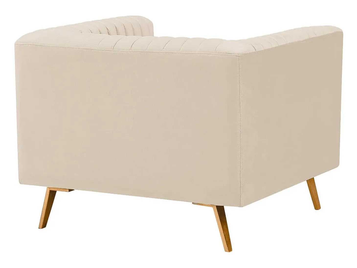 Sillón de terciopelo beige - Gatsby