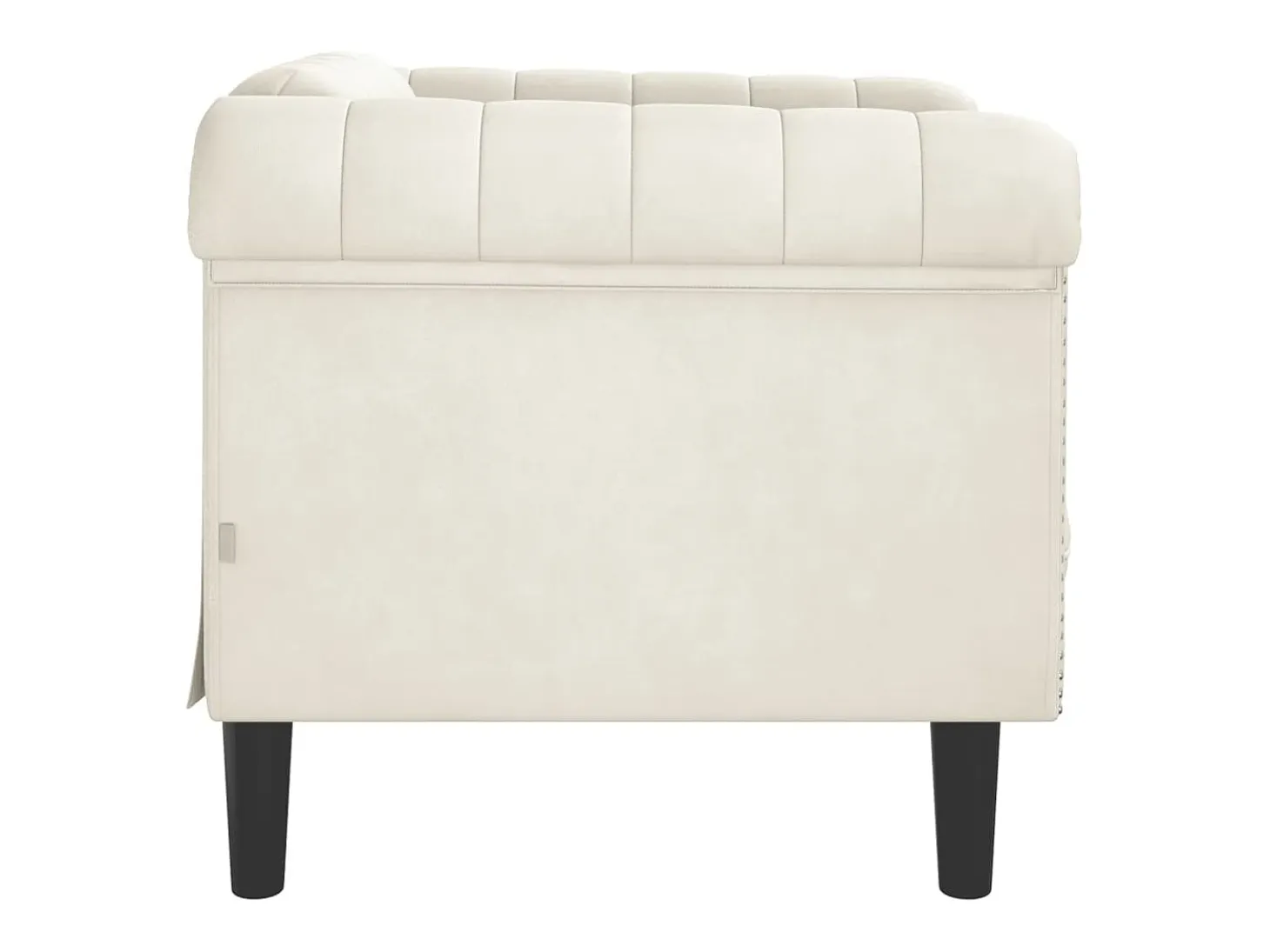 Sillón de terciopelo color crema