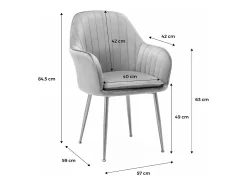 Sillón de terciopelo con patas de metal rosa viejo