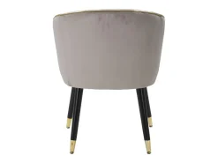 Sillón de terciopelo con ribete dorado Paris - Gris