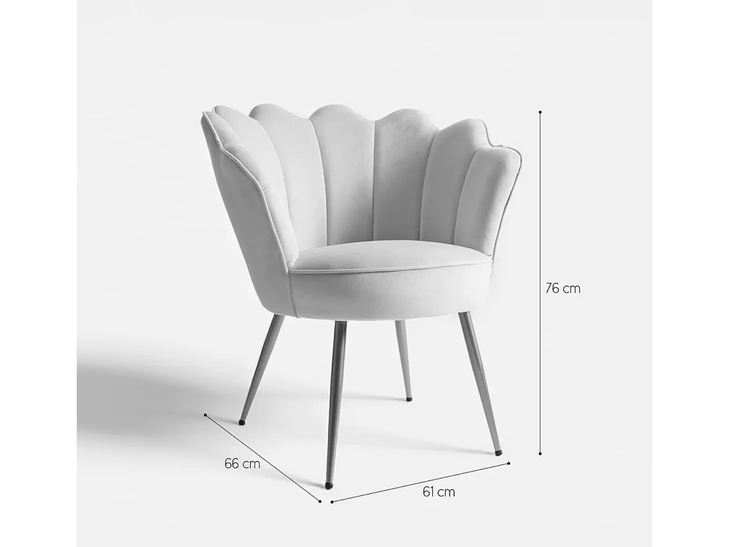 Sillón de terciopelo elegante con patas doradas Nivara - Rosa