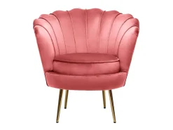 Sillón de terciopelo "Floria" - 70 x 73 x 76 cm - Rosa