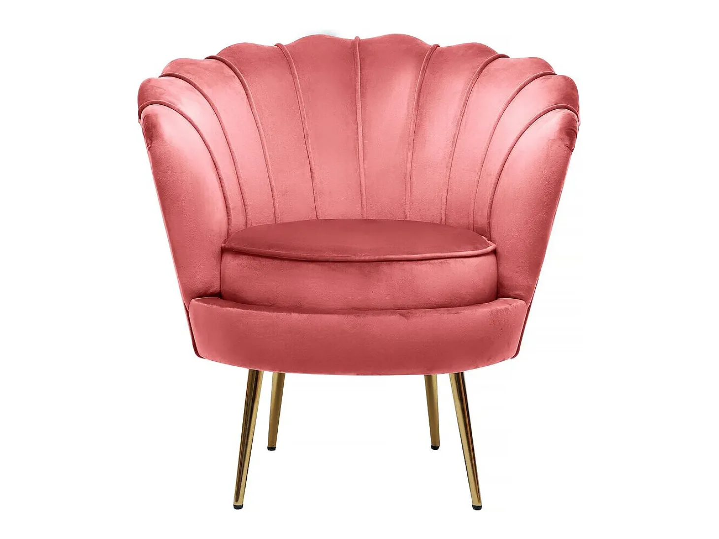 Sillón de terciopelo "Floria" - 70 x 73 x 76 cm - Rosa