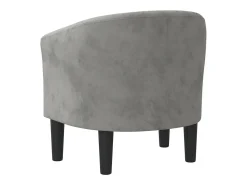 Sillón de terciopelo gris claro
