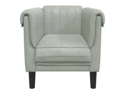 Sillón de terciopelo gris claro