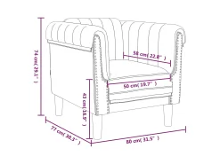 Sillón de terciopelo gris oscuro