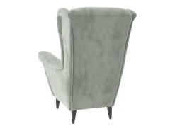 Sillón de terciopelo gris claro