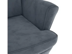 Sillón de terciopelo gris oscuro