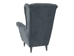 Sillón de terciopelo gris oscuro
