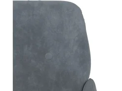 Sillón de terciopelo gris oscuro 62x79x79 cm