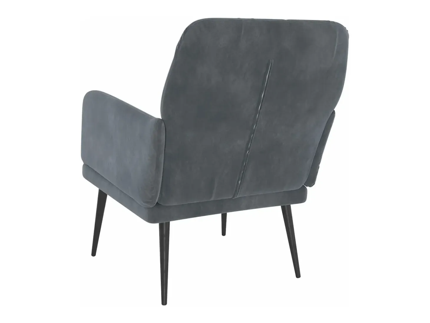 Sillón de terciopelo gris oscuro 62x79x79 cm