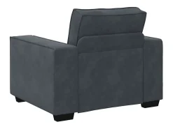 Sillón de terciopelo gris oscuro 60 cm