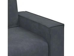 Sillón de terciopelo gris oscuro 60 cm