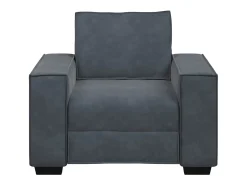 Sillón de terciopelo gris oscuro 60 cm
