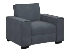 Sillón de terciopelo gris oscuro 60 cm