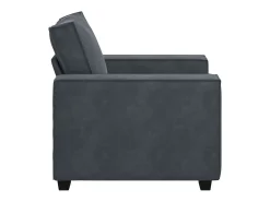 Sillón de terciopelo gris oscuro 60 cm