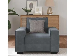 Sillón de terciopelo gris oscuro 60 cm