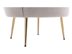 Sillón de terciopelo gris topo estilo art decó DANDELION