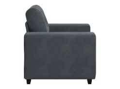 Sillón de terciopelo gris oscuro 60 cm