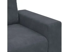 Sillón de terciopelo gris oscuro 60 cm