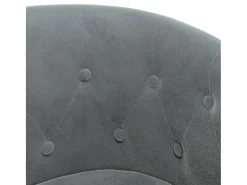 Sillón de terciopelo gris oscuro