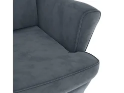 Sillón de terciopelo gris oscuro