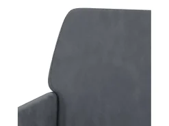 Sillón de terciopelo gris oscuro 62x79x79 cm