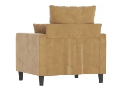 Sillón de terciopelo marrón 60 cm