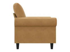 Sillón de terciopelo marrón 60 cm